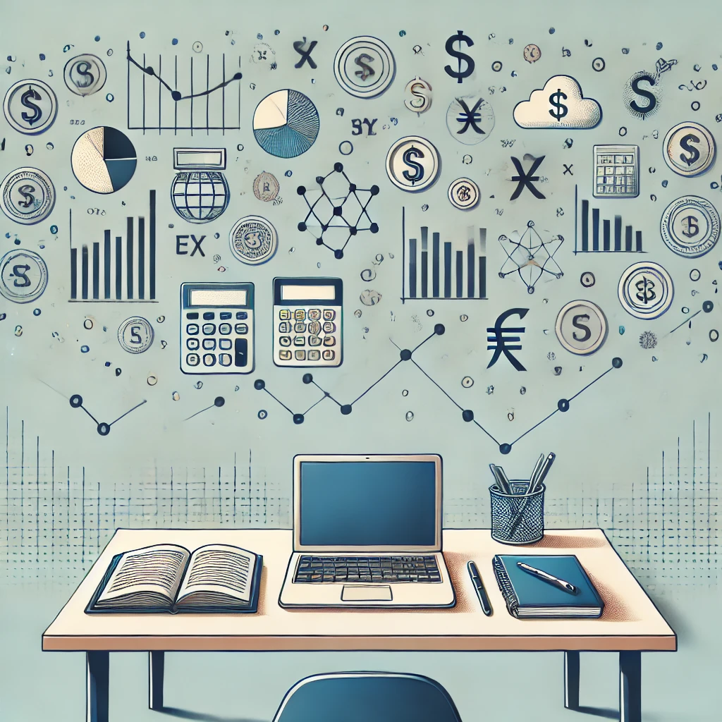 DALL·E 2024-12-13 10.49.19 - A clean and professional illustration symbolizing the concept of accounting for students in the Indian subcontinent. The design features a tidy desk w